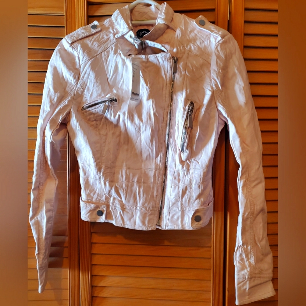 💕NWT BEBE moto leather jacket 💕